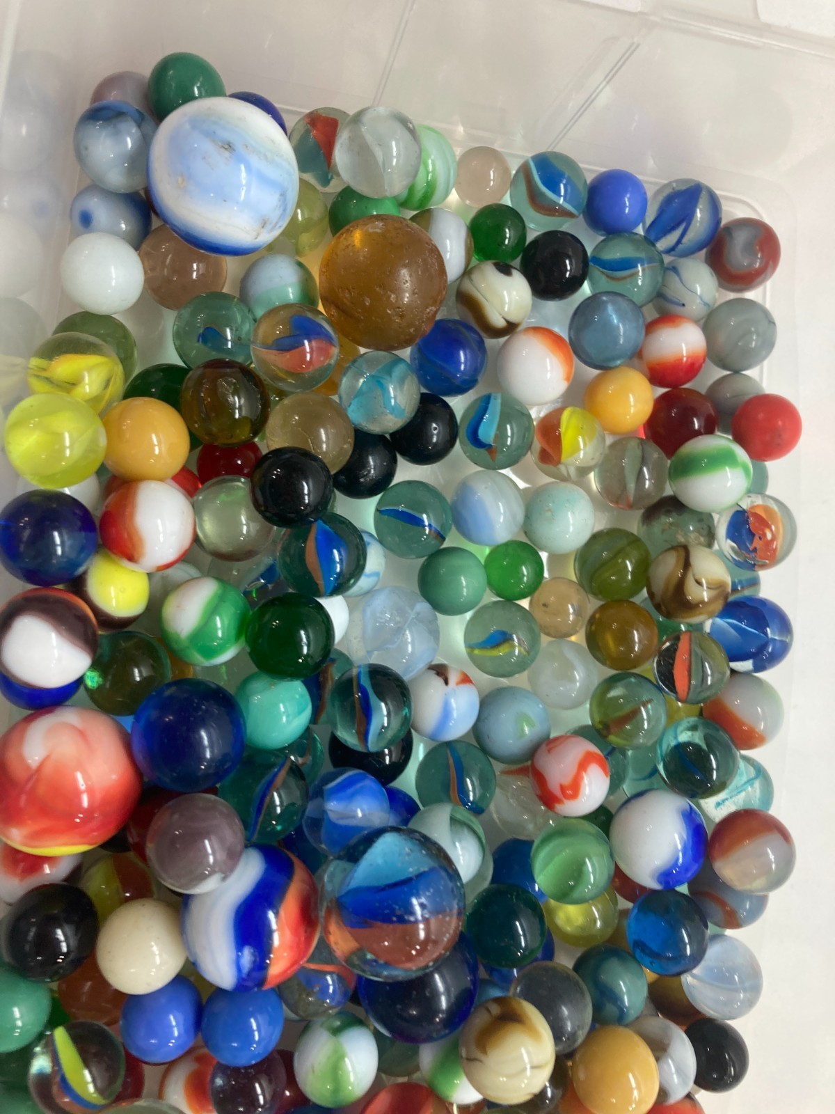 Vintage Glass Marble Collection mixed large lot estate 225 + pieces