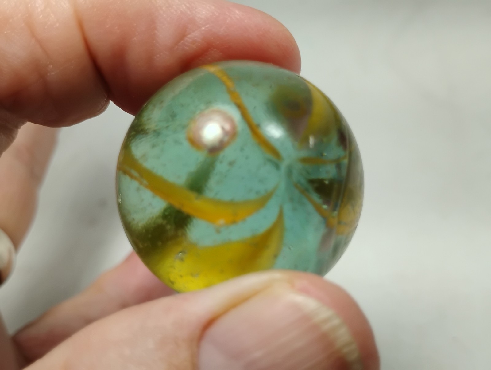 Large Vintage Blown Glass Marble