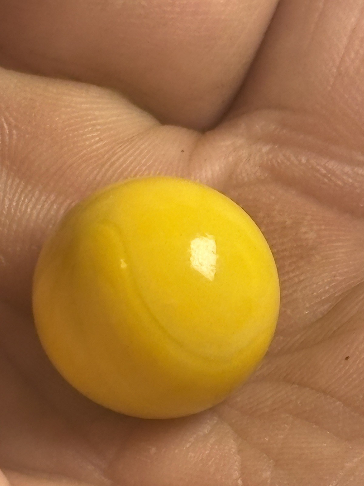 Vintage CAC Rare Yellow Pearl Swirl Christensen Marble