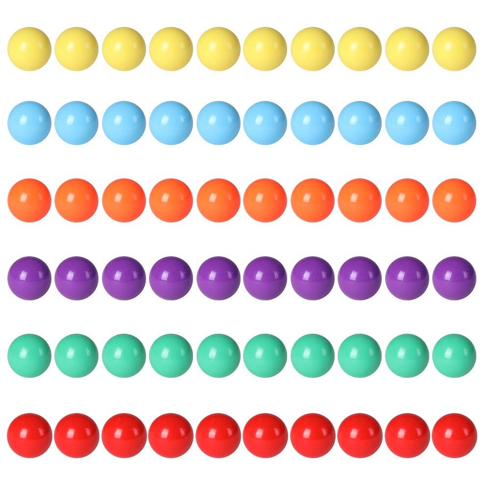 Laviesto Game Replacement Balls for Chinese Checker,60 Pcs Solid Color Replaceme