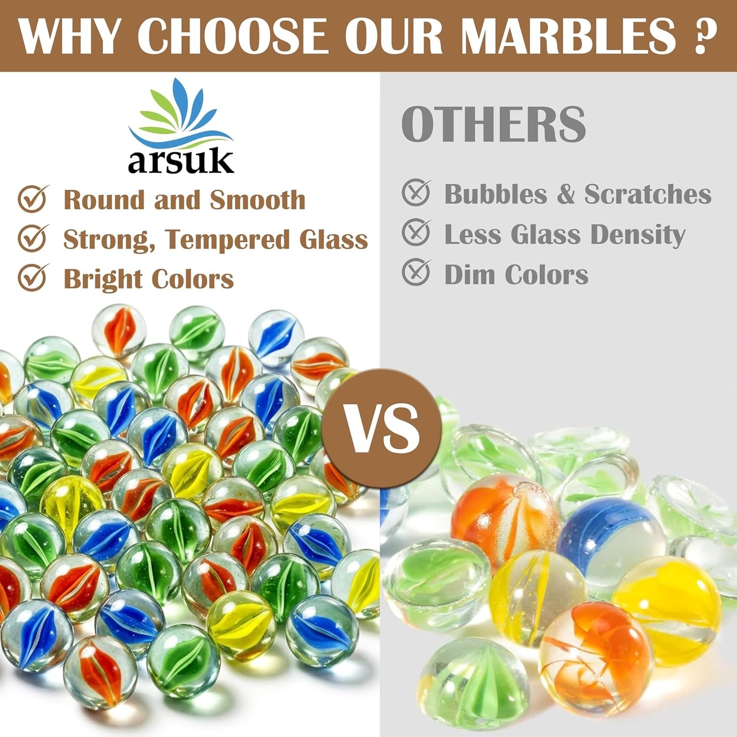 Marbles for Kids 40 Pcs Cat’s Eye Glass Marbles – Uniform 16mm 0.63″ 4 Colors…