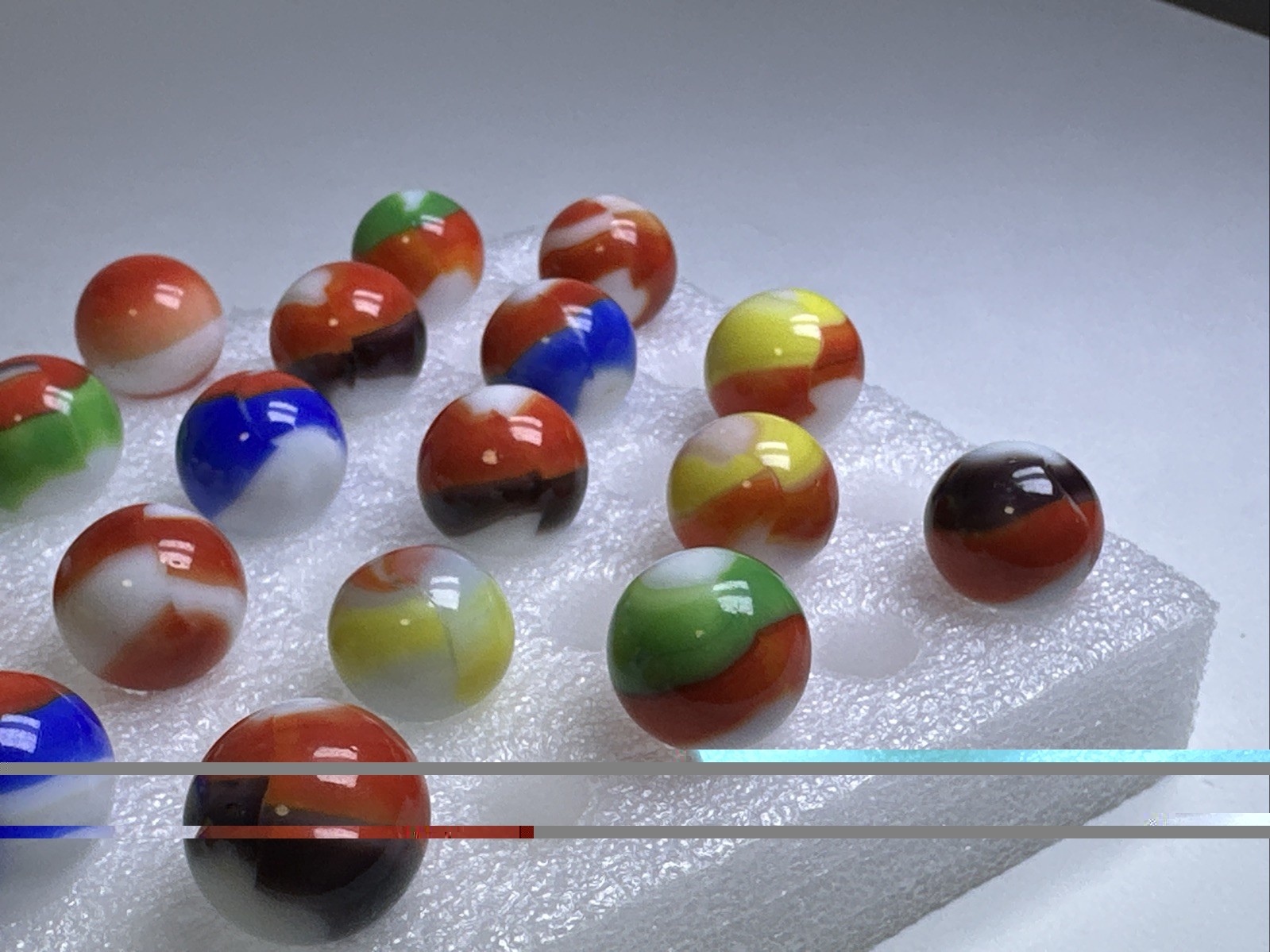 303 Lot Of 30 Vintage Marble King Rainbo Marbles!
