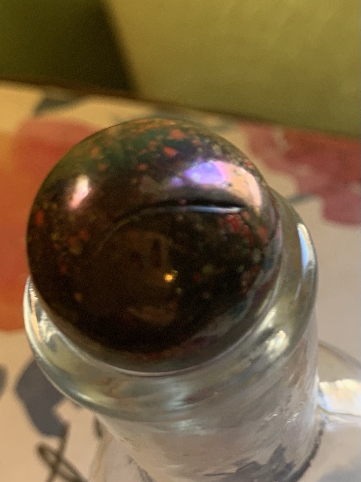 House Of Marbles Galaxy 🌌 Black Shooter Marble With Red Specks 20 mm