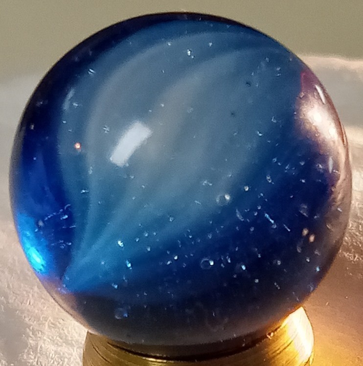 Vintage Master COBALT Sunburst Marble BUBBLY BEAUTY NM Midnight Blue 5/8″ WOWSER
