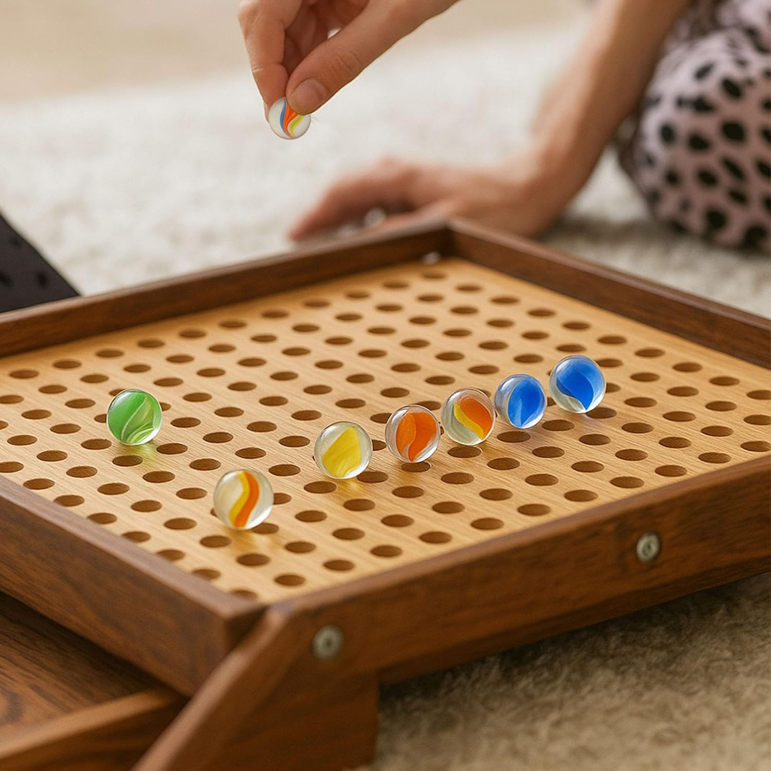 240PCS Marbles for Kids, Cat Eye Marbles Mixed 5 Colors for Chinese Checkers, Ma
