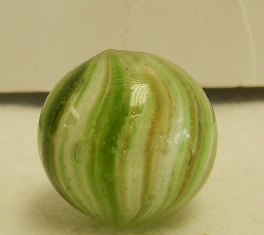 #20295m Vintage German Handmade Onionskin Lutz Marble .78 Inches