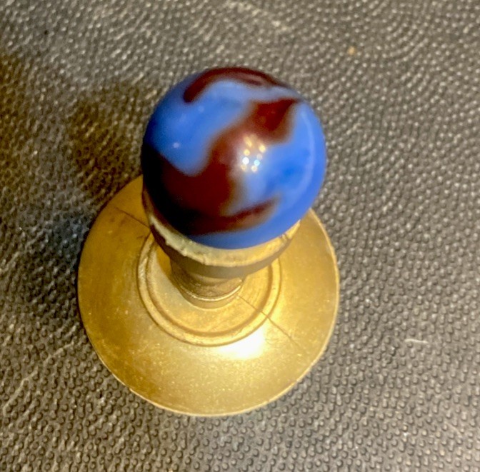 Vintage Christensen Peltier Arko Agate Superman Marble . 5/8 Inch