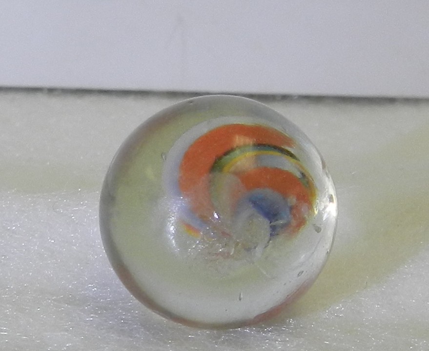 #20434m Naked Vintage Gertman Handmade Divided Ribbon Swirl Marble .58 Inches