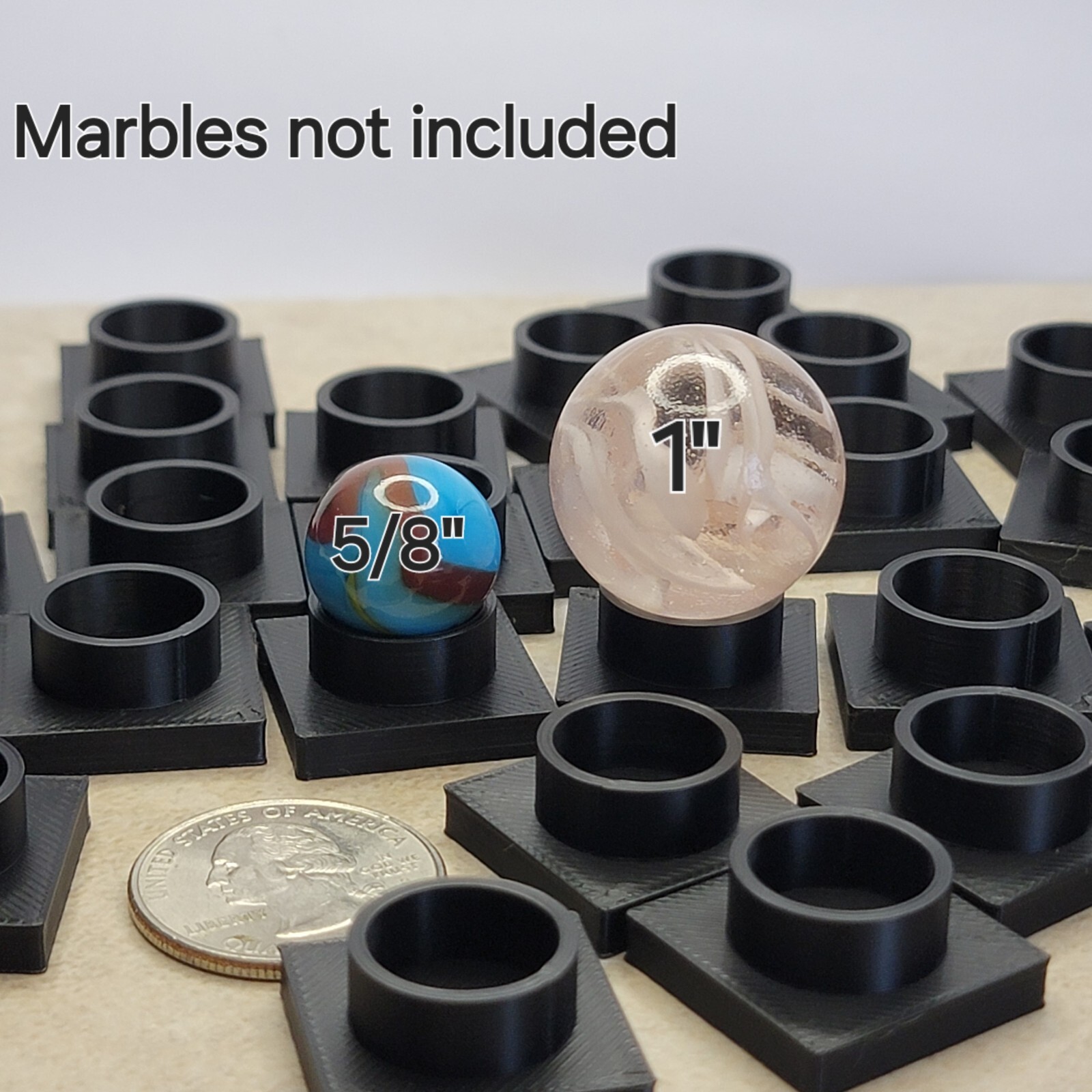 Displays fir Marbles Pack of 25 – For Marbles 5/8″ – 1″ – Lot #5569