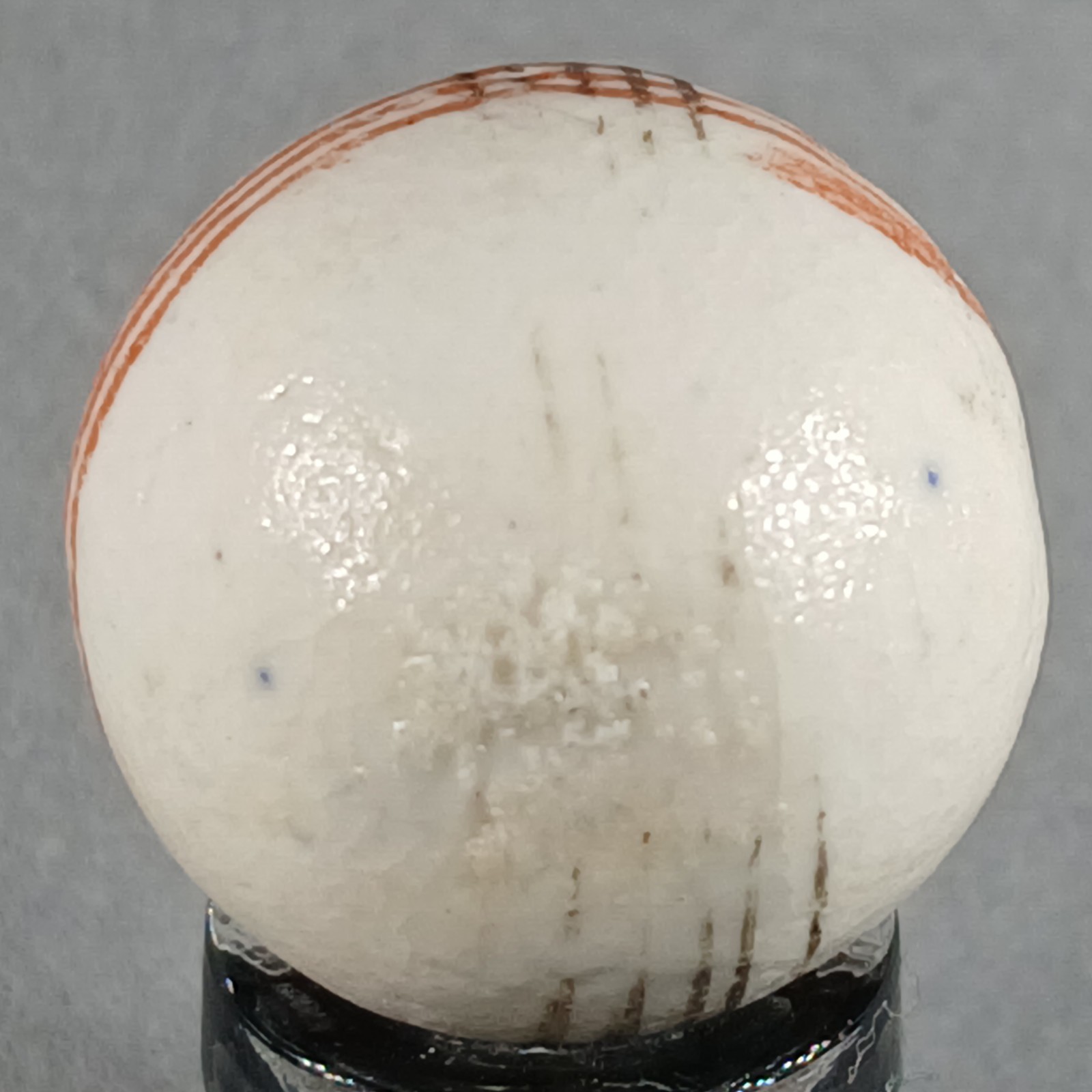 Vintage German Handmade China Glazed Lined Marble .67 Inches NM Condition