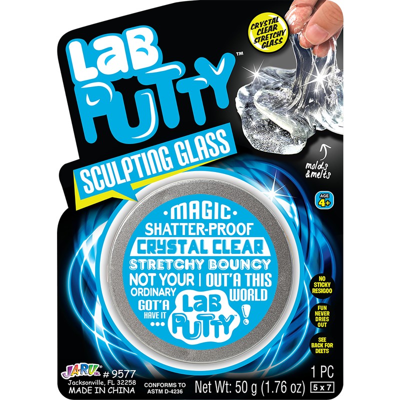 Lab Putty 9577 Crystal Clear Polymer Sculpting Glass Toy 1.76 oz.