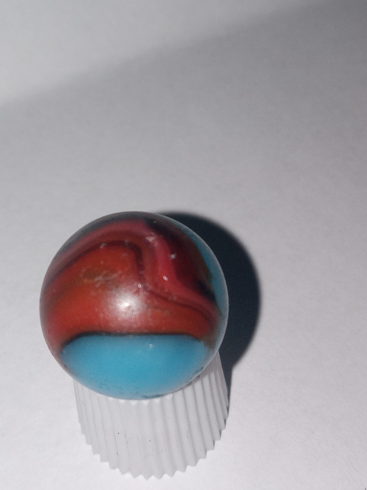 Peltier Spiderman Swirl Blue Red Marble