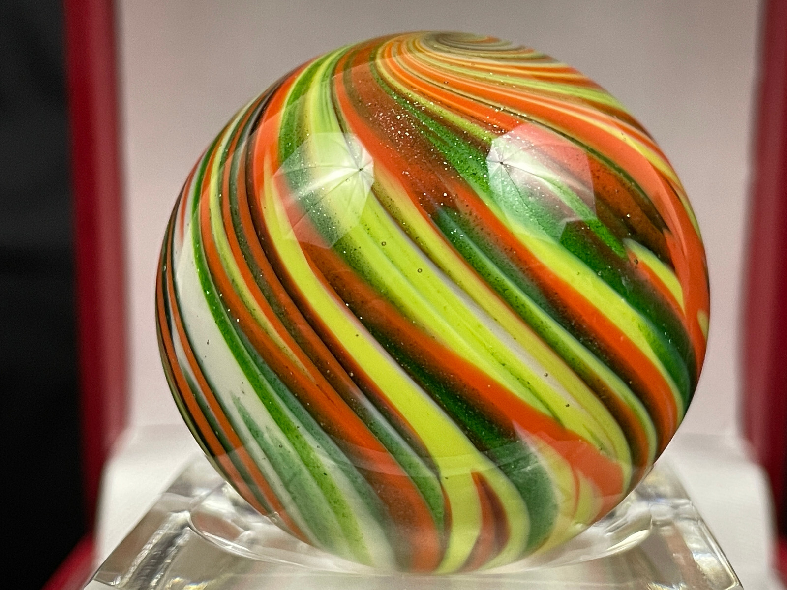 Rick Davis Glass Art Marble 1.48″ Signed #25