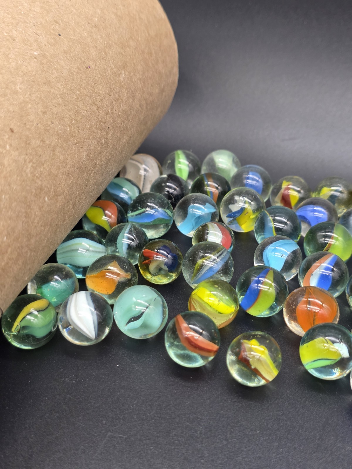 1lb 15oz Mixed Lot Of Vintage Cats Eye Marbles