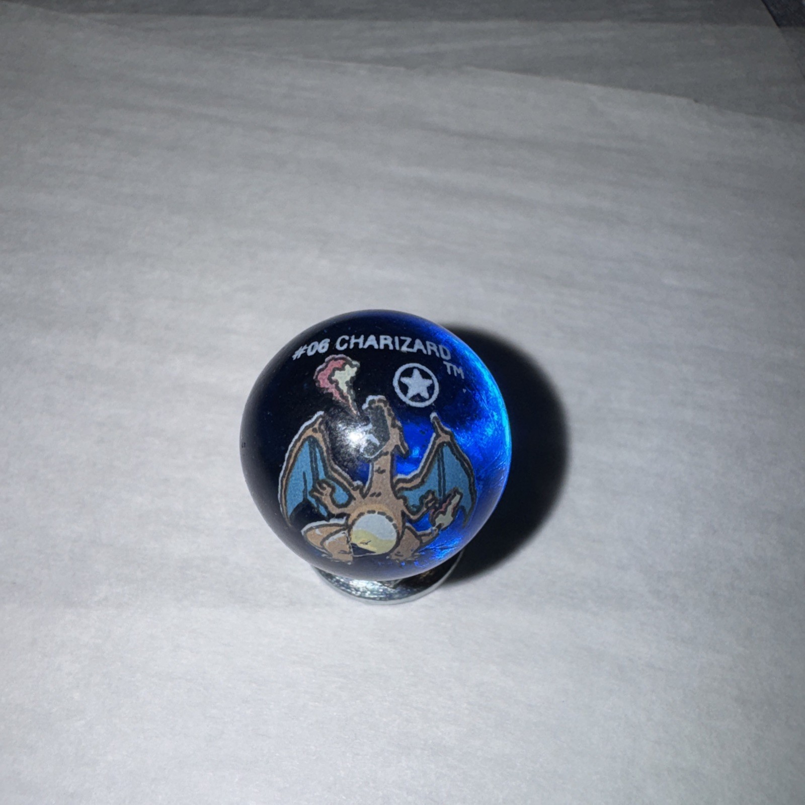Charizard Marble 1st Edition Star Collectible Pokémon Marble -blue