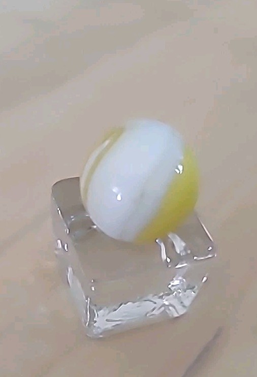 ” JEFF ” MARBLE 3/4″ COMIC STRIP CHARCATER MARBLE PELTIER GLASS NM/-M