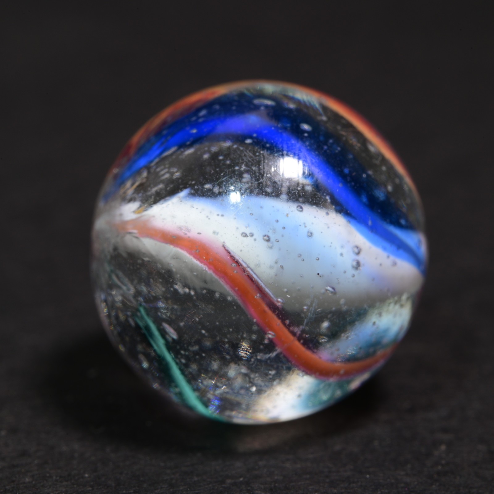 Solid Core German Handmade Antique Marble Classic Bubbly Design 14.5mm 9/16”