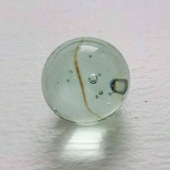 MINT 5 VINTAGE BEAUTIFUL CAT EYE CLEAR CLEARIE MARBLES FROM 1970S & 1980S
