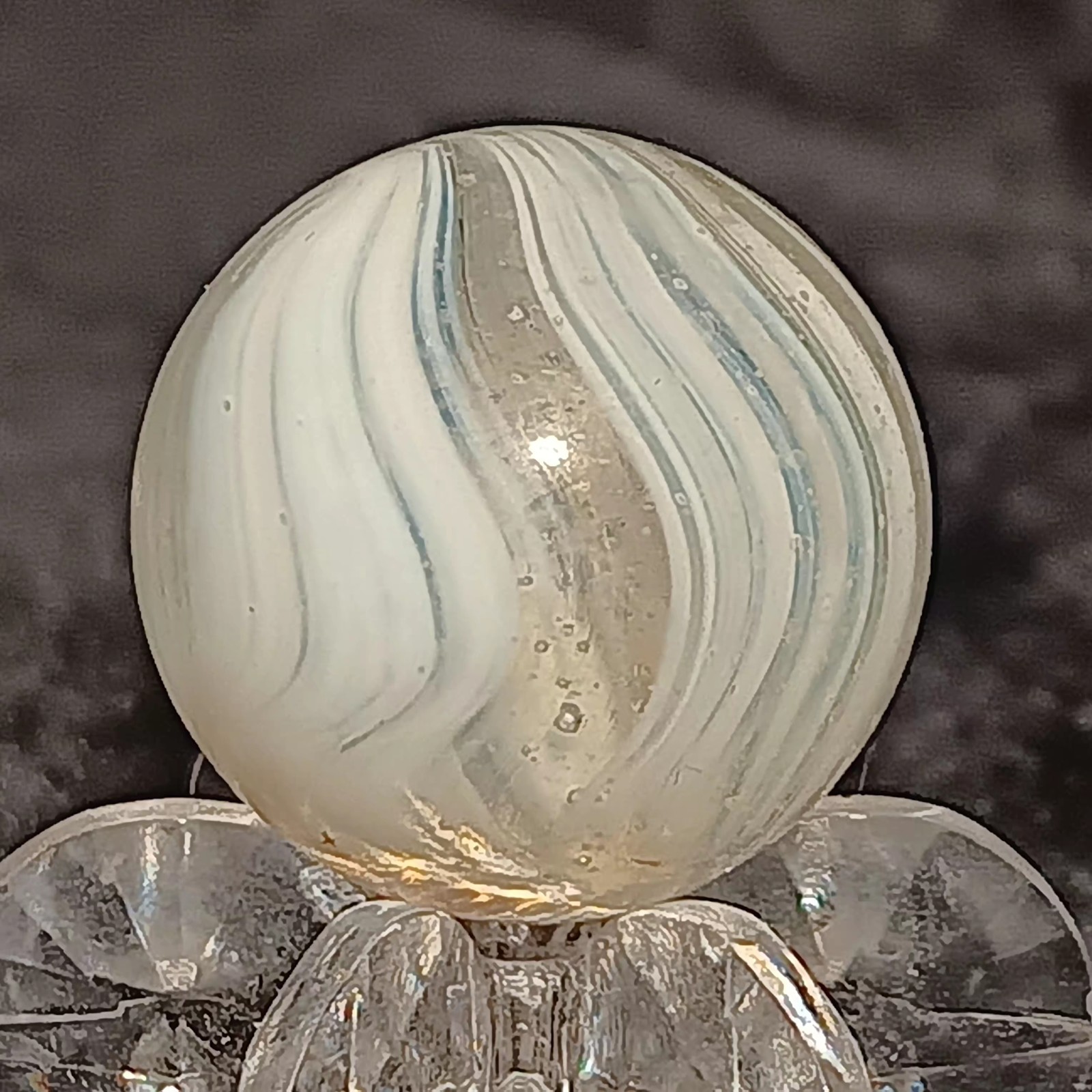 Vintage Master Marble / Master Glass “SUNBURST” Marble. .65″ Mint. Stunning 360°