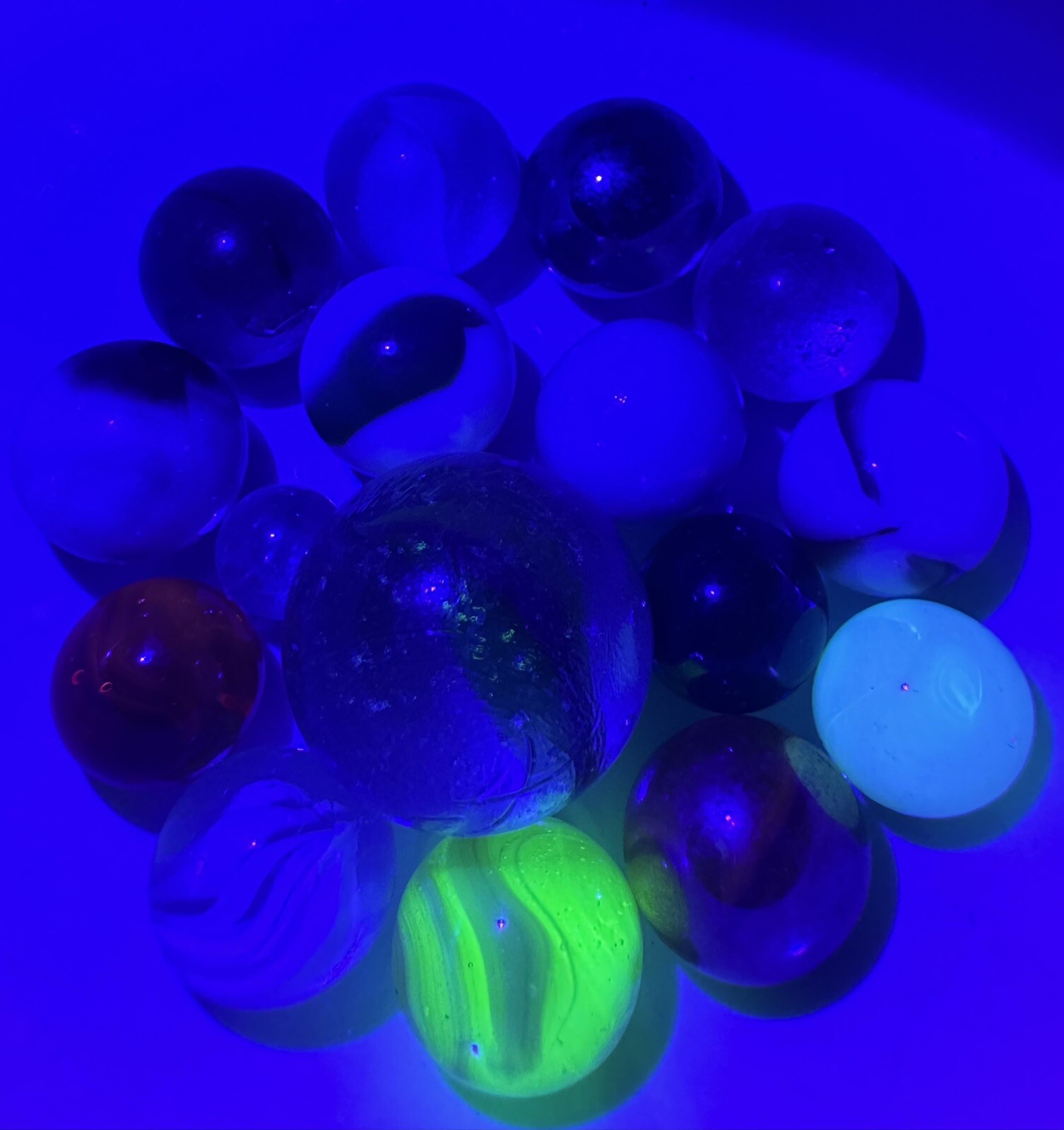 Vintage Lot Of MARBLES UV Reactive Cadmium Uranium Lot #2