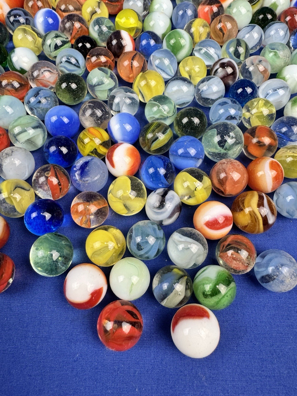 163 Vintage Marbles & 8 Poppers ~ Authentic Massachusetts Estate Find
