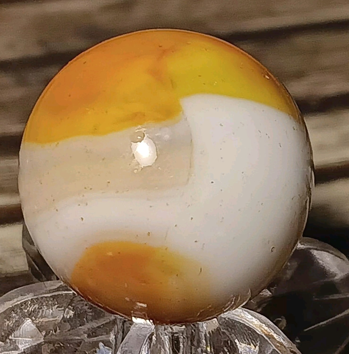 Marble King Hybrid Rainbow Marble. .66″ NM. Nice Color Combo.