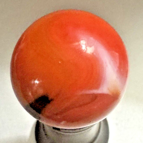 RARE Peltier Patch Swirl 1″ Transitional MARBLE | Orange Cadmium UV