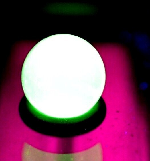 GLASS ART MARBLE/.598″-VASELINE GREEN BLACKLIGHT-COKE BOTTLE TRANSPARENT GREEN +