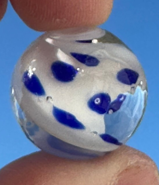 22mm STING RAY Swirl Handmade art glass Marble 7/8″ SHOOTER