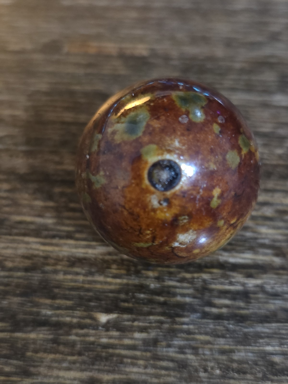 Antique Bennington Victorina era Clay Toy Marble .91 Inch