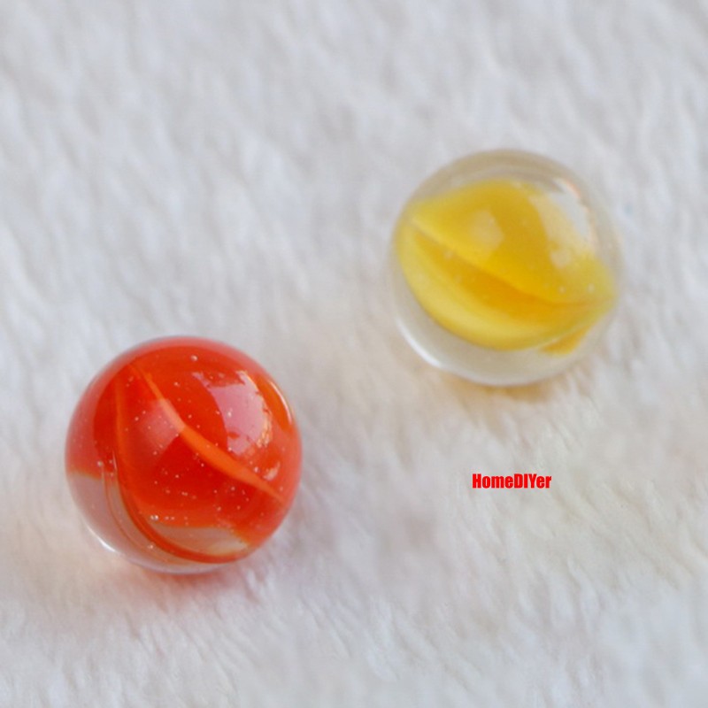 Colour Glass Marble Balls Traditional Vintage Classic Kids Toys Games Decoration
