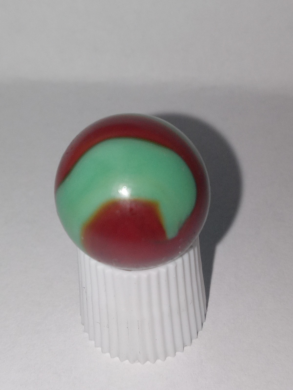 Nice Vintage Akro Agate Red Green Swirl Marble