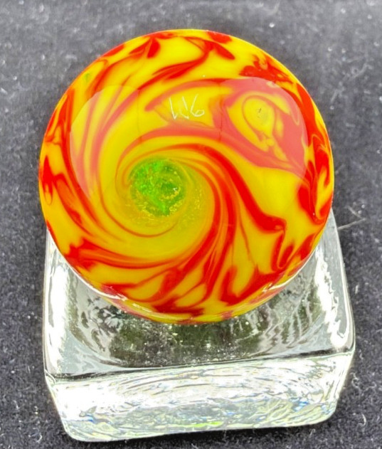Steve Willis 2006 Handmade Lampwork Art Glass Marble 1.15″ Near Mint Signed W6