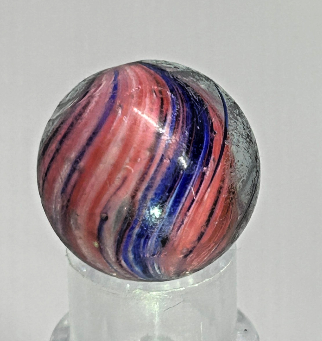 Antique German Handmade Onionskin Shrunken Marble 3/4″ Mint- O27