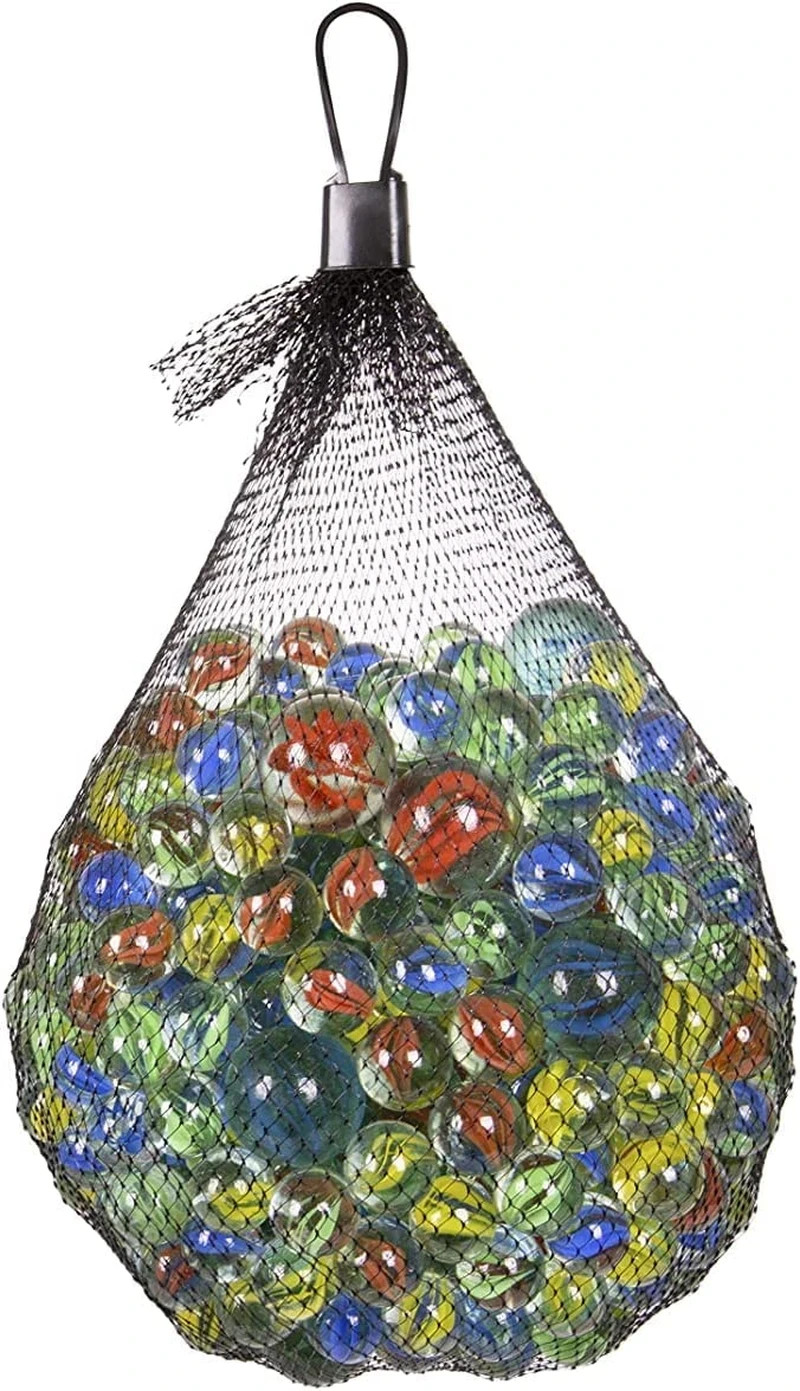50pcs Retro Glass Marbles Set Classic Kids Game Toy Assorted Colors
