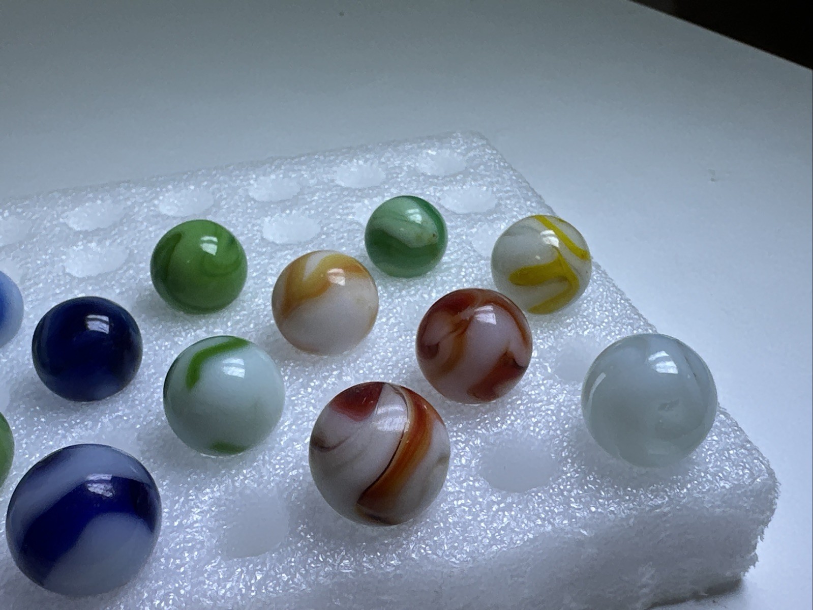 360 Lot Of 20 Vintage Alley Agate Swirl Marbles!