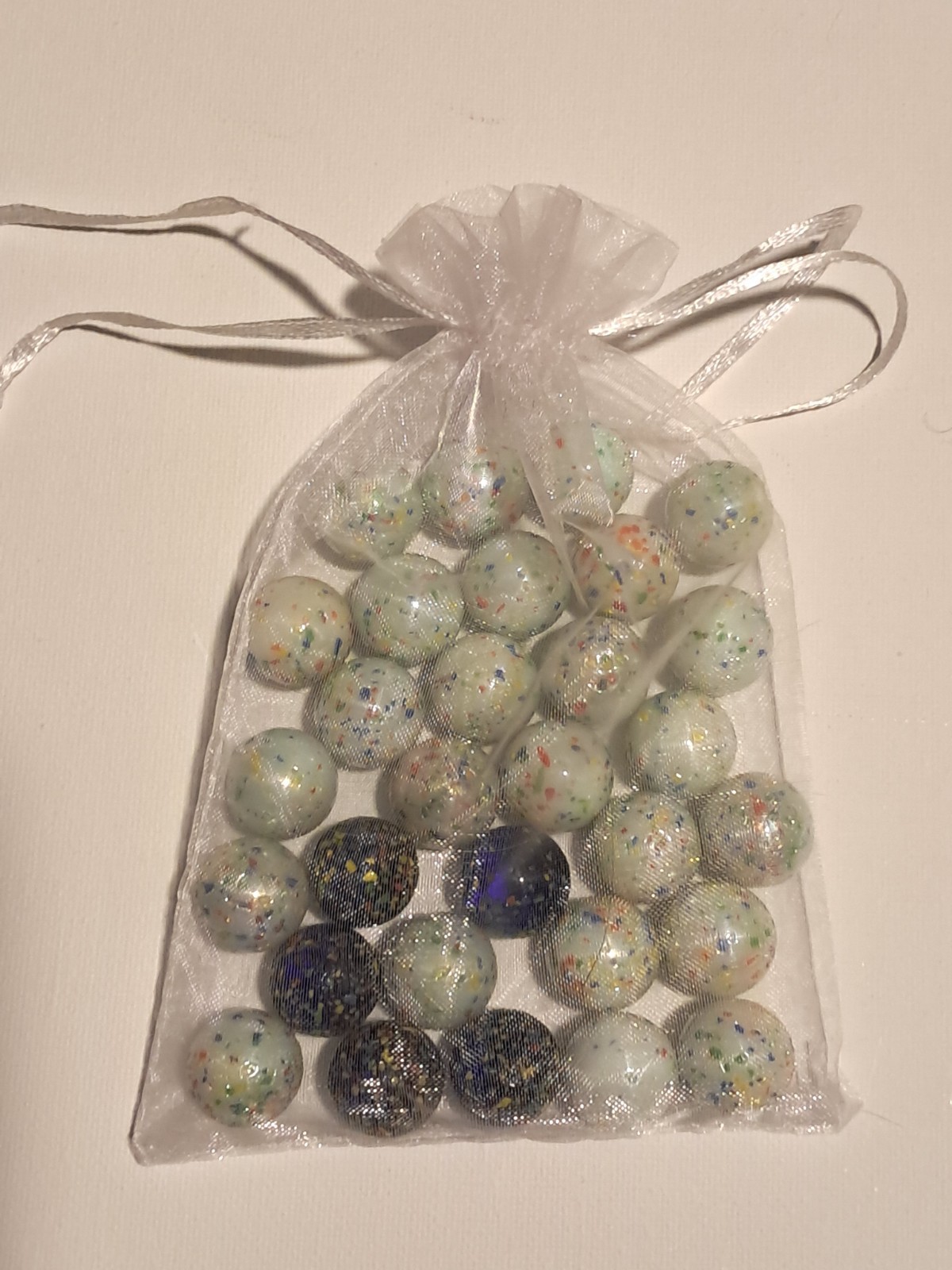 30 Speckled Machine Made Glass Toy Marbles Mixed Colors for Ages 8-11, 12-17+