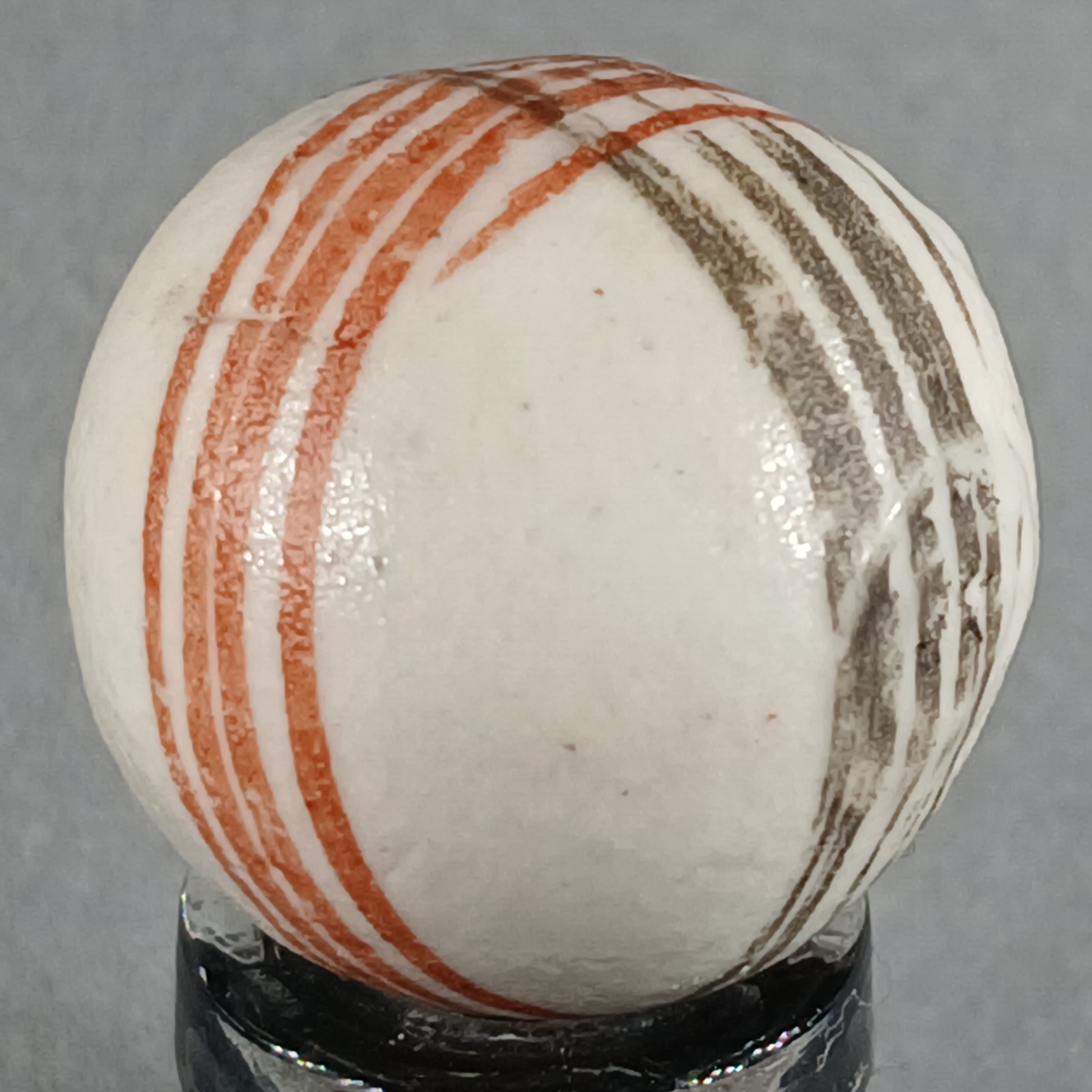 Vintage German Handmade China Glazed Lined Marble .67 Inches NM Condition