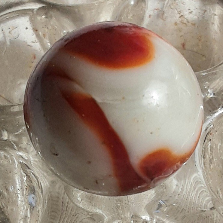 11/16″ Peltier Red Zebra / Oxblood Tracer Marble In Mint 9.2 Condition ✔ 📷 .