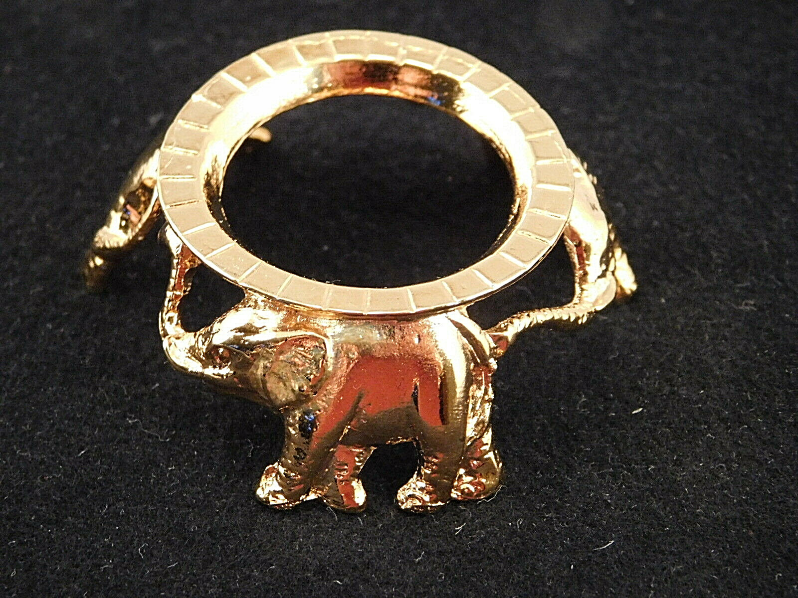Sphere Display Stand ELEPHANT Design Small Size Gold Color