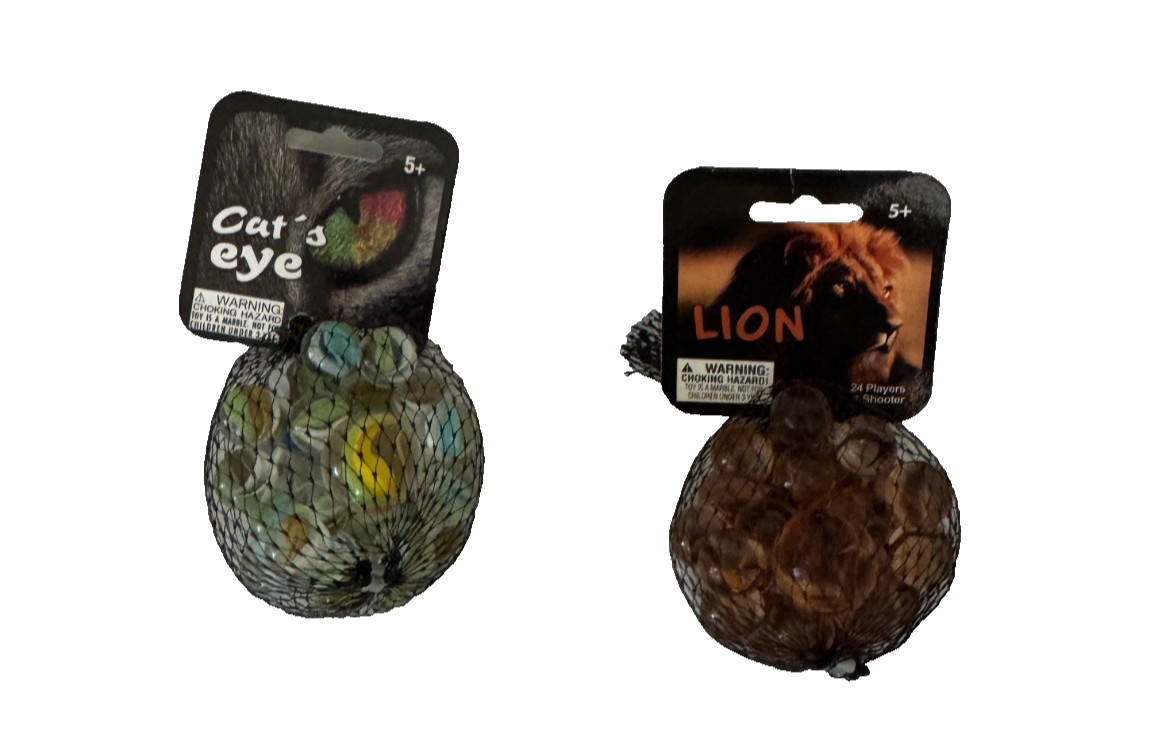 Cat’s Eye Net Bag Marbles & Lion Net Bag Marbles (CG)