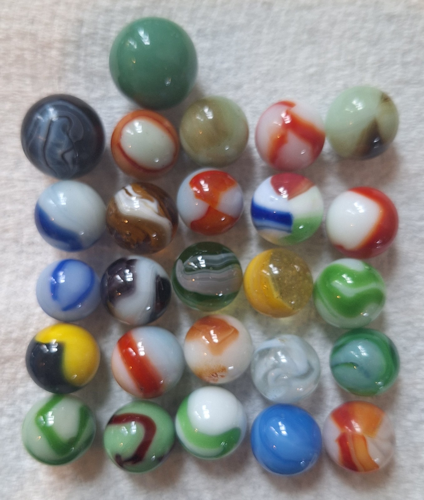 Lot Of 26 Vintage Marbles WV Swirls,akro Agate ,alley ,cac, Peltier NM-M