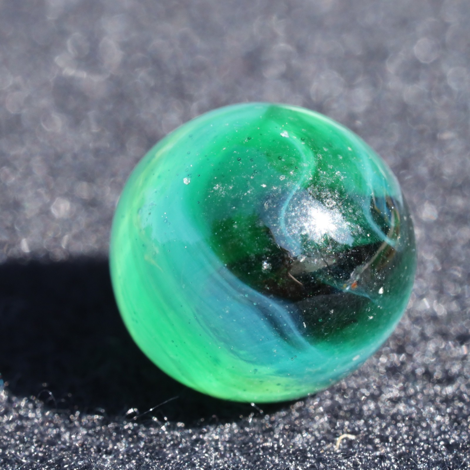 ALLEY Green WV West Virginia Swirl Marble 5/8″ M- Combined Shipping