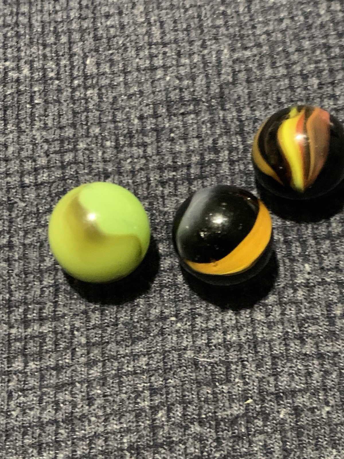 HTF Imperial Asian Patch Marbles 3 Count In Mint Condition