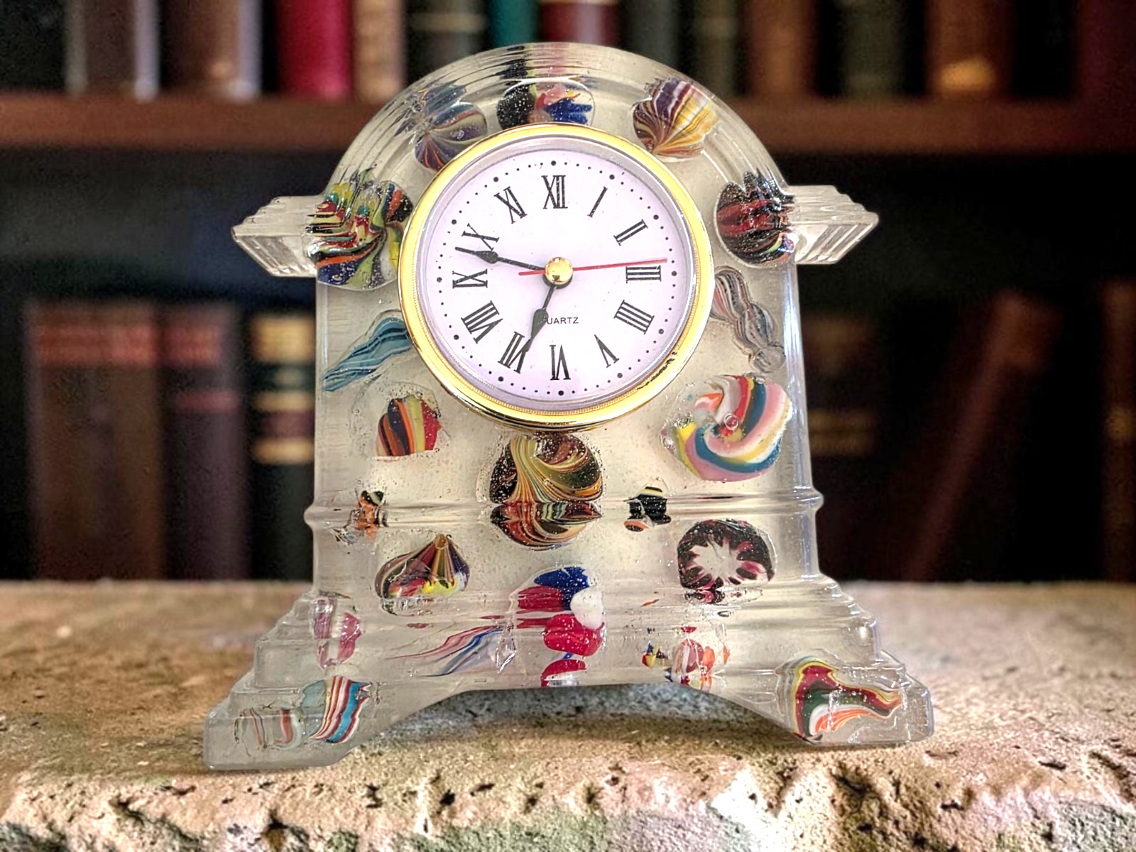 Sammy Hogue & Eddie Seece Cullet Clock Resin Made Outer 6 ” x 5.5″
