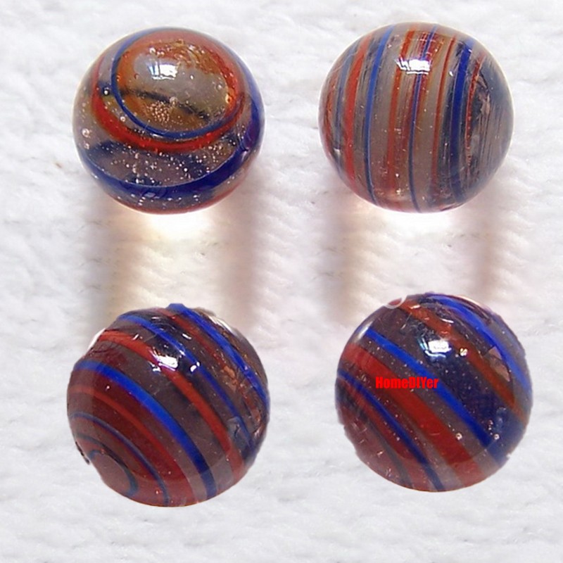 16mm Red Blue Glass Marble Balls for Kids Traditional Toys Game Party Decoration