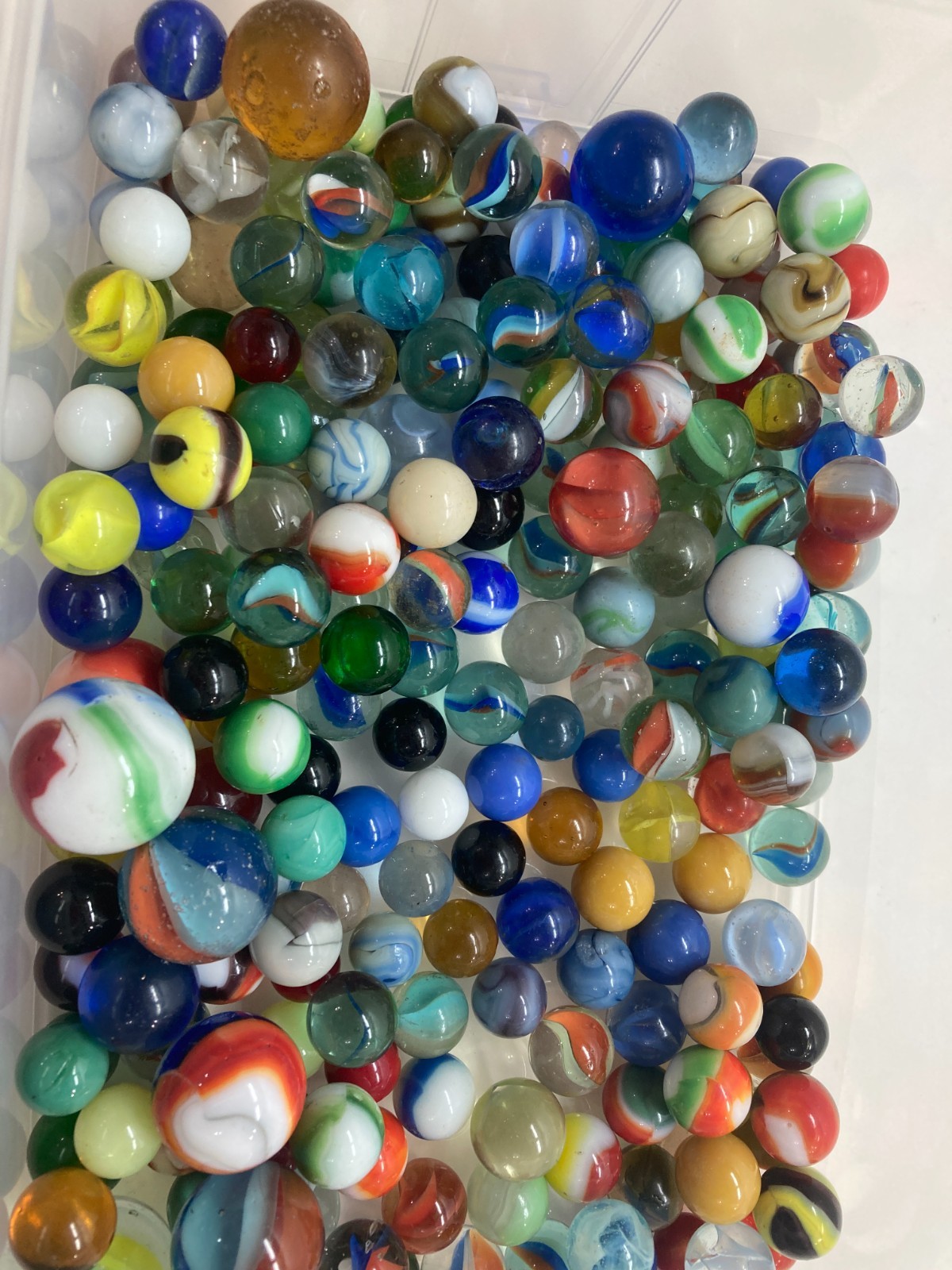 Vintage Glass Marble Collection mixed large lot estate 225 + pieces