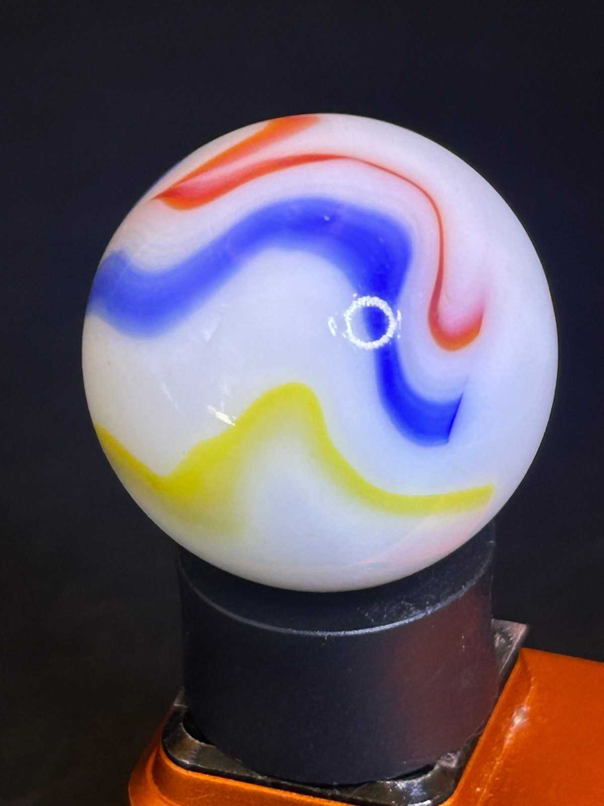 Christensen Agate Co Swirl Marble Multi-Color Ribbons UV+ .97″ Wet Mint Sh32