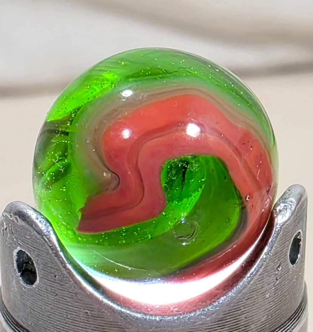 Vintage Alley Agate Watermelon Green Pink Coral Marble West Virginia Swirl LOT
