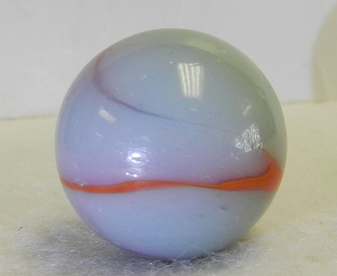 #21080m Vintage Peltier Glass Shooter Marble .98 Inches *Mint*